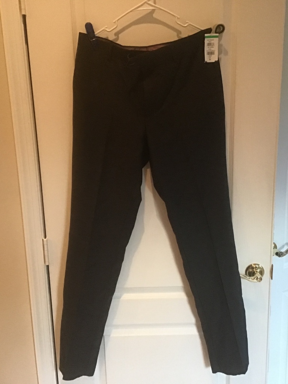 ZANETTI charcoal gray virgin wool trousers 34 W x 35 inseam unfinished hem. New